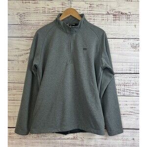 TravisMathew Men's 1/4 Zip Gray Pullover Medium Made in Peru